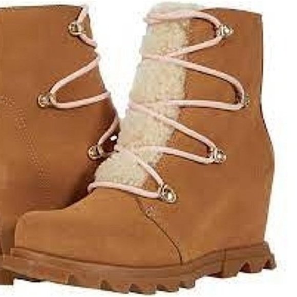 Sorel Joan of Arctic™ $250 Wedge III Lace Cozy Tawny Buff/Gum Sz 10 - Main Image